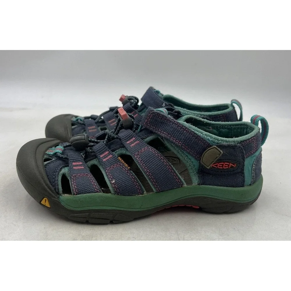 KEEN Newport H2 Sandals Youth 4 Navy Blue Green Pink Hiking Water Washable